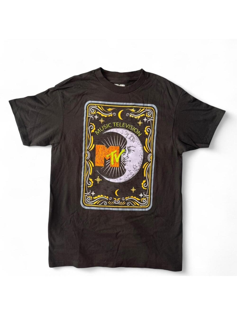 MTV 100% Cotton Black Astrological Streetwear Relaxed Graphic Tee Size M